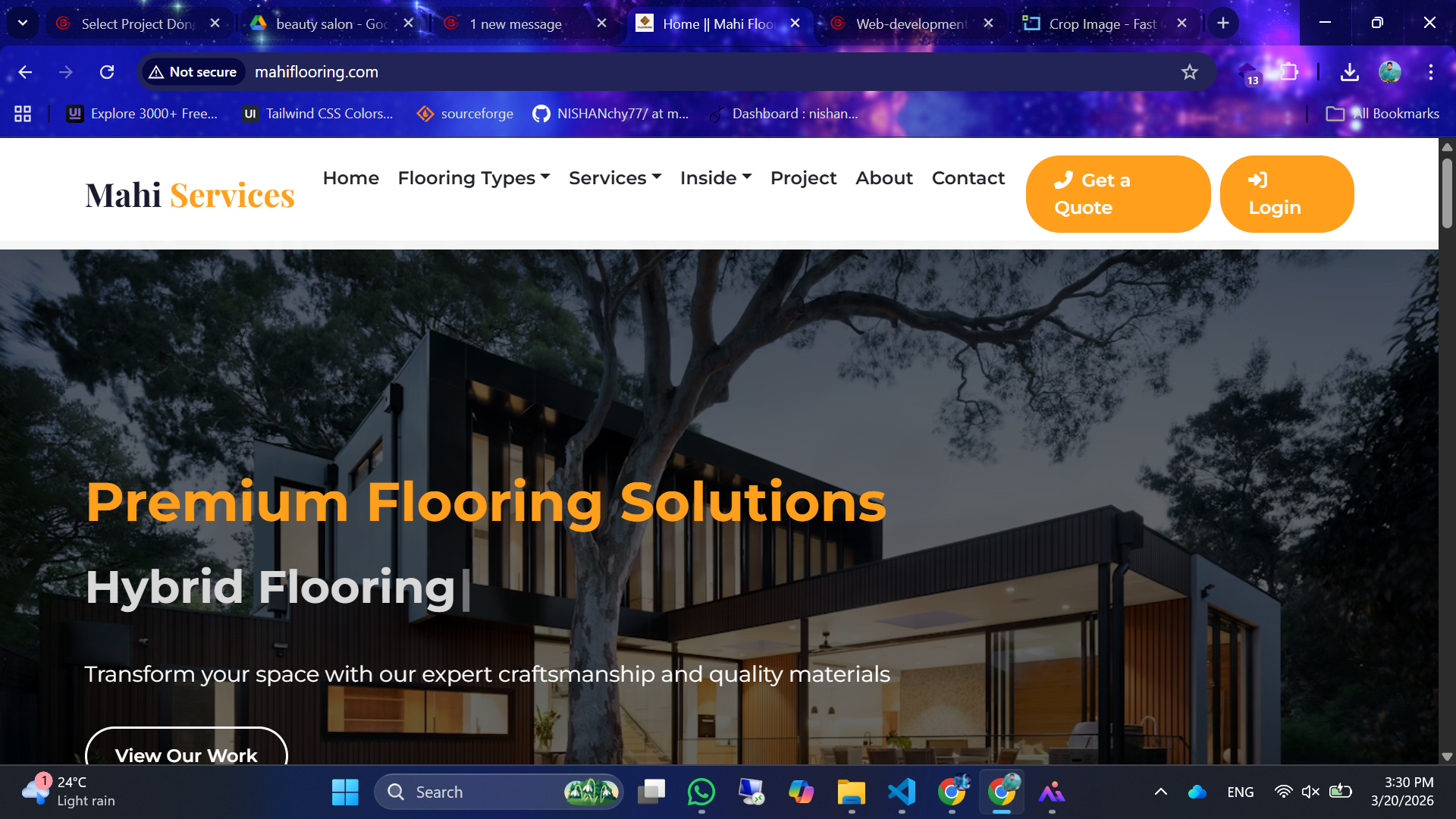 Mahi Flooring Website